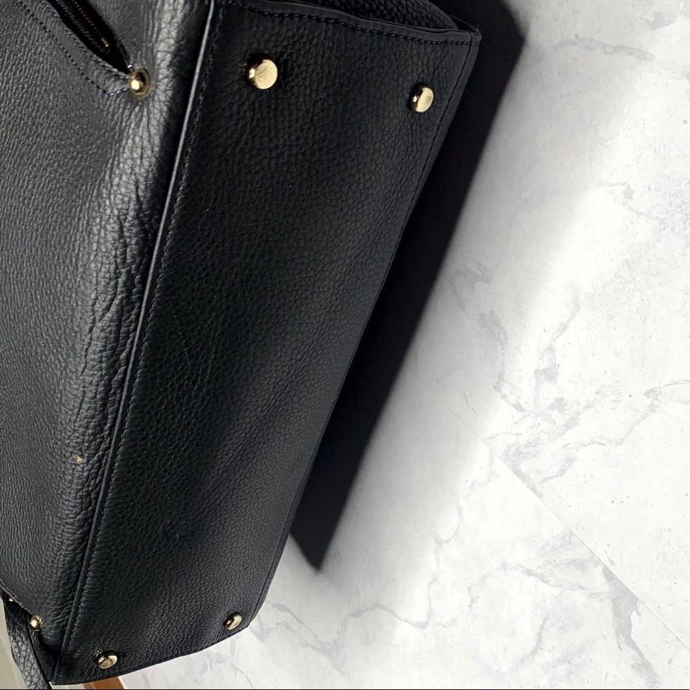 Kate spade black leather large satchel tote - Picture 4 of 8